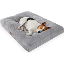 Max Köpek Yatağı Gri - Ultra Yumuşak Peluş Kumaş, Nefes Alabilen Hava Dolaşımı, Sakinleştirici Konfor, Kaydırmaz Taban - Kedi ve Köpek Minderi (Medium)