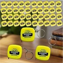 Prime Mini 1 Metre Anahtarlık Metre | Taşınabilir Ölçüm Bandı | Cep Tipi Sarı Plastik Mini Tape Measure – Dikiş, Hobi ve Günlük Kullanım Için