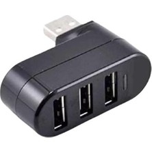 Prime 3 Port 180 Dirsek USB Hub Çoğaltıcı Çoklayıcı USB 2.0 Çoklama