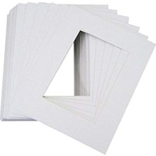 25 Adet 8 x 10 Beyaz Resim Mat Mat Beyaz Core Schraegschnitt Için 5 x 7 Foto + Arka Taraf + Toz Torbası