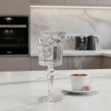 Prime Şık Kahve Yanı Bardak Seti – Ayaklı Cam, Zarif Desenli, Özel Sunumlar Için Ideal