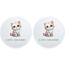 Sia Sevimli Kedi Cep Sobasi,el Isitici,2 Adet Sicak Su Torbasi Pvc 9cm