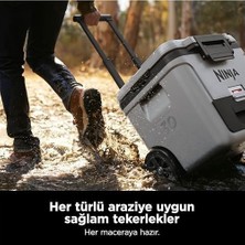 Karok Ticaret Frostvault Hard Cooler 28 L, Birinci Sınıf Yalıtımlı Soğutma Kutusu, 6 Güne Kadar Buz Tutar, Buzdolabı Sıcaklığına Sahip Entegre Kuru Saklama Çekmecesi, 48 Kutu Için Uygundur, Cloud