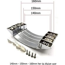 Teknollojia Cam Duşakabin Ay Kulp 140MM 150MM Veya 160 mm 2 Kapaklık Ayk-02