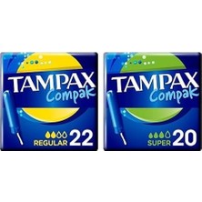 Teknollojia Tampax Aplikatörlü Tampon Normal 22 Adet & Tampax Aplikatörlü Tampon Super 20 Adet
