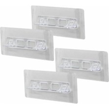 Prime Raf Ayak Aparatı, Şeffaf Pvc Yapışkanlı ve Vidalanabilir, 2X10CM, 4 Adet