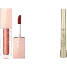 New York Lifter Gloss Nemlendirici Dudak Parlatıcısı- 009 Topaz + L'oréal Paris Telescopic Maskara - Siyah
