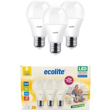 Altes Grup 12W LED Ampul 3'lü Paket – 1521 Lümen, 100W Eşdeğer, E27 Duy, 3000K Sarı Işık, Opal Cam,%88 Enerji Tasarrufu, 15000 Saat Ömür