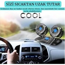 Prime S40 1996-2012 Uyumlu Araç Içi Torpido Üstü 360 Derece Dönebilen 12V Vantilatör