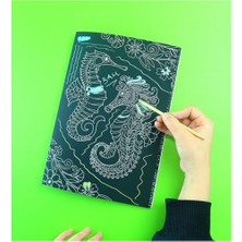 Scratch Art Creations Amazing Animals – Kazımalı Boyama ve Karalama Defteri + Ahşap Kalem