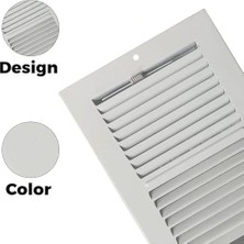 10" x 4" 2 Yollu Hava Akışı Duvar ve Tavan Kaydı Buzul Beyaz Kaplama | 4 "x 10" 2 Yönlü Hava Difüzörü | Ev Yan Duvarları ve Tavan Için Hava Delikleri | Sierra
