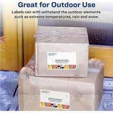 Teknollojia Su Geçirmez Etiketler, Ultrahold Yapıştırıcı, 5.5" x 8.5", Lazer Yazıcılar Için 1.000 Etiket Kutusu (95526)