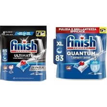 Teknollojia 85 Kapsül Bulaşık Makinesi Deterjanı Tableti (1 x 85 Kapsül) ve Finish Quantum 83 Kapsül Bulaşık Makinesi Deterjanı Tableti (1 x 83 Kapsül)