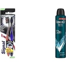 Prime Signal Diş Fırçası Performance 2 Kat Yumuşak 31 gr 1+1 ve Rexona Men Erkek Sprey Deodorant Xtra 72 Saat Kesintisiz Üstün Koruma 200 ml