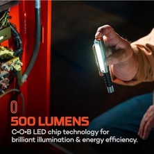Prime Nebo Lil Larry 500 Lümen Usbc Şarj Edilebilir Çalışma Lambası - Pil Teknolojili Çalışma Lambası - 5 Modlu Beyaz Veya Kırmızı Işık - Suya ve Darbeye Dayanıklı Tasarım - Manyetik Taban ve Cep