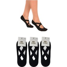 Tabanlı Yoga & Plates ve Spor Çorabı 3 Lü Paket Siyah2 Tek Beden