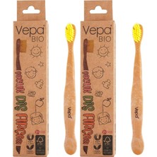 Prime Vepa Bio Ahşap Çocuk Diş Fırçası Kutu 2li Paket