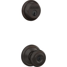 Prime FB50 N V Geo 716 G60 Tek Silindir Deadbolt And F51 Kablo Entry Georgian Knob Kablo Alike, Aged Bronz Finish By (Manual)