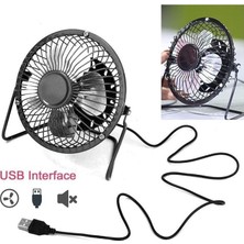 Prime Masa Üstü USB Fan Soğutucu Vantilatör Metal Serinletici Mini Vantilatör Siyah