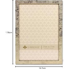 Prime Frames Metal Desenli, 12,7 x 17,8 Cm, Altın Rengi Resim Çerçevesi, Altın, 5x7