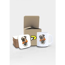 Suçlu Köpek Tasarımlı Baskılı Kupa Bardak Seti, Eğlenceli Özel Hediye Mug