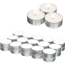Prime Tealight Mum Seti, Para Mum, Çaydanlık Mumu, Dekorasyon ve Özel Günler Için Fondü Kokulu, Zarif ve Uzun Yanma Süreli Mumlar (32 Adet, Beyaz)
