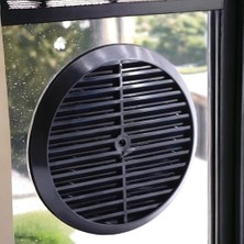 Prime Doğalgaz Havalandırma Yuvarlak Mutfak Cam Menfezi Siyah 18 cm Hava Akış Kanalı Güvenlik Gaz Kaçağı