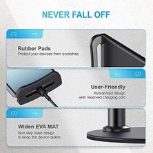 Ht-45 Metal Cep Telefonu ve Tablet Standı Döner Başlıklı 360 Derece Döner 4,7-10,5 Inch Uyumlu