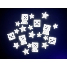 Minecraft Karanlıkta Parlayan Karakter ve Yıldızları Seti