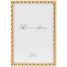 Prime Frames Metal Çerçeve, Halat Tasarımı, 10 x 15 Cm, Altın Rengi