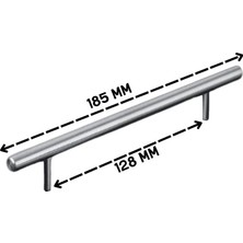 Prime 5 Adet Keijo Inox 128MM Paslanmaz Kulp (Mobilya, Dolap Kulbu, Kulp Modeli)