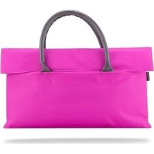 BYN-EL009 Wtxpro Su Geçirmez Kumaş 13-14 Inch Bayan Laptop, Notebook, Air El Çantası- Tote Bag- Fuşya
