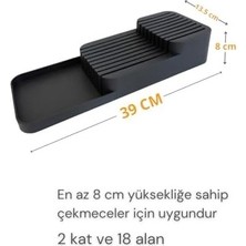 Prime Beylini 18'li Bıçak Standı Bıçaklık Tezgah Üstü Çekmece Içi Mutfak Düzenleyici Organizer Bıçak Düzenleyici