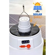 Prime Şarjlı Solarlı Kamp Lambası 5 Modlu Orta-Yüksek Işık Sos Askılı Işıldak Kamp El Feneri 47724