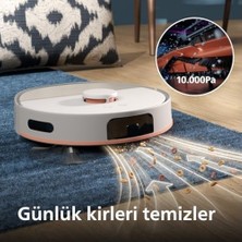 Prime 5000 Serisi Elektrikli Süpürge, Çift Döner Mop, Süpürme ve Paspas, 10.000PA Emiş Gücü, Lazer Çizgi Navigasyon, Uygulaması, Ipek Beji (XU5000/20)