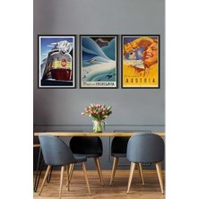 (PSTER14893) Kış 3 Parçalı Çerçeve Seti 50 x 70