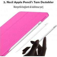 Prime iPad Air 11 M3 2025/M2 2024/AIR 10.9 2022/2020 ile Uyumlu Kılıf, Kapaklı, Standlı, Uyku Modlu Smart, Şeker Pembe