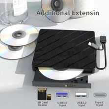 Prime Harici CD DVD Okuma Yazma USB 3.0 Hub Çok Amaçlı External Drive Tf Sd Kart Okuyucu 8in1