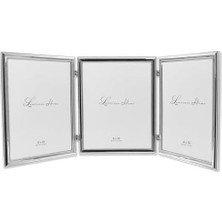 Frames 510780T Üçlü Resim Çerçevesi, Gümüş Kaplama, 20,3 x 25,4 cm