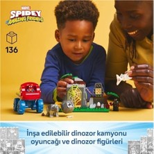 Prime | Spidey ve Inanılmaz Arkadaşları Spidey Ekibi Dinozor Kamyonlu Kurtarma 11199-4 Yaş ve Üzeri Çocuklar Için Yaratıcı Oyuncak Yapım Seti (136 Parça)
