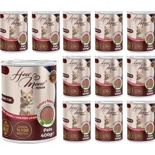 Prime How Meow Yetişkin Kedi Tavuk Ciğerli Pate 400 gr x 12 Adet