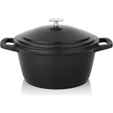 Prime Pro Cast Döküm Derin TENCERE-24CM-SIYAH