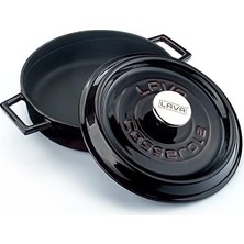 Prime Metal Premium Serisi - Döküm Çok Amaçlı Tencere, Yuvarlak, 24 Cm, Majolik Mor