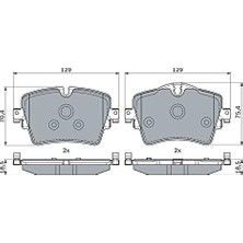 Prime Fren Balatası, Ön Bmw 1 Serisi F40 (19+), 2 Serisi F44-F45-F46(14-21), 3 Serisi G20(18+), 4 Serisi G22-G82(20+), 5 Serisi G30-F90(16+) 128.5(W) x 18.35(T) x 70.8(H1)-76.1(H2) mm 986494940 BP1791
