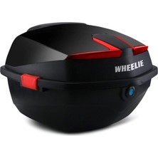 Wheelıe XT01-B 32 Litre Motosiklet Arka Çanta Siyah Parlak Su Geçirmez Abs Top Çift Kilitleme Üniversal