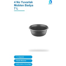 Dolphfin Yuvarlak Plastik Leğen 7 L Moblen Badya Ev ve Banyo Temizliği - Çok Renkli