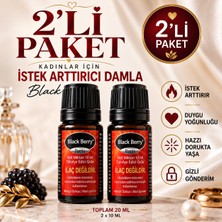 Blackberry Kadınlar Için Istek Artırıcı Ginseng Ekstreli Arzu Arttırıcı Premium Damla 10 ml x 2'li Paket