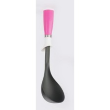 Prime Plastik Kepçe Çorba Kepçesi Sos Çorba Kepçesi 32 cm Pembe