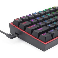 Prime Redragon K617-RGB 16,8 Milyon Rgb Aydınlatma, Red Switch Fizz%60 Q Türkçe Kablolu Mekanik Oyuncu Klavyesi Siyah