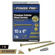 Prime Power Pro 48604 Ahşap Vidalar, 10 x 4 Inç, Premium Dış Mekan Güverte Vidaları, Paslanmaya Dayanıklı, Epoksi Kaplı Bronz, 1 Lb Kutu, 52 Adet